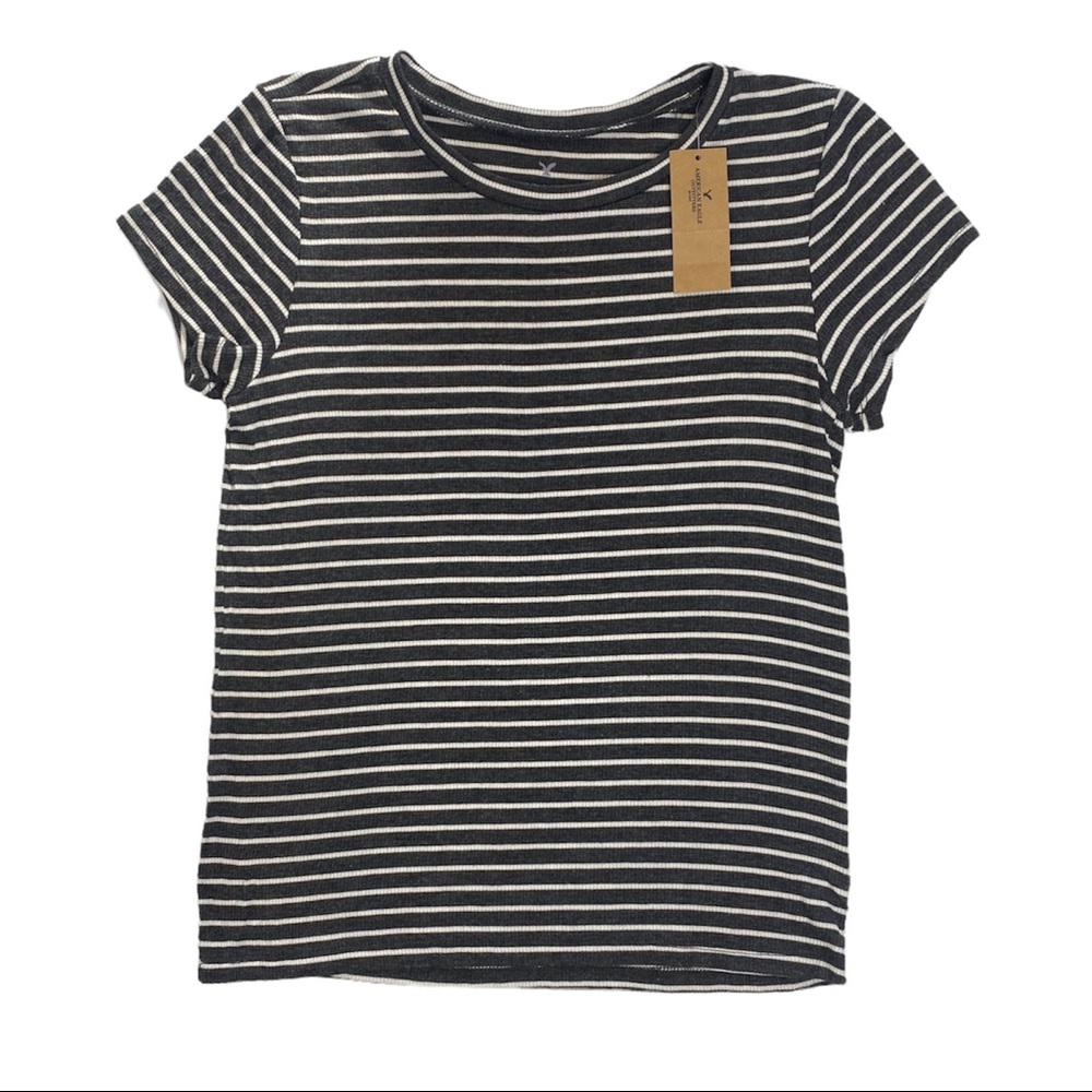 BRAND NEW American Eagle “Soft & Sexy” rib striped tee! 🖤 Tags On! 🏷